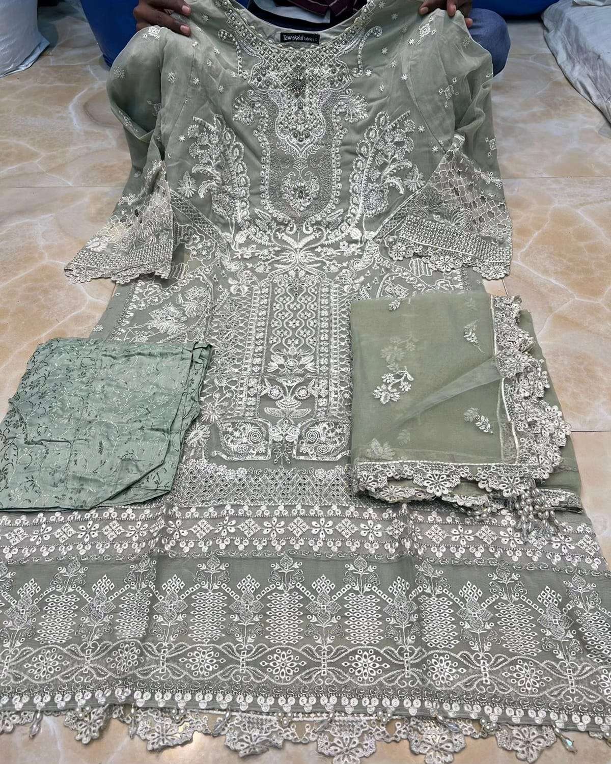  Fancy Embroidered Open Pic 2023 by Tawakkal